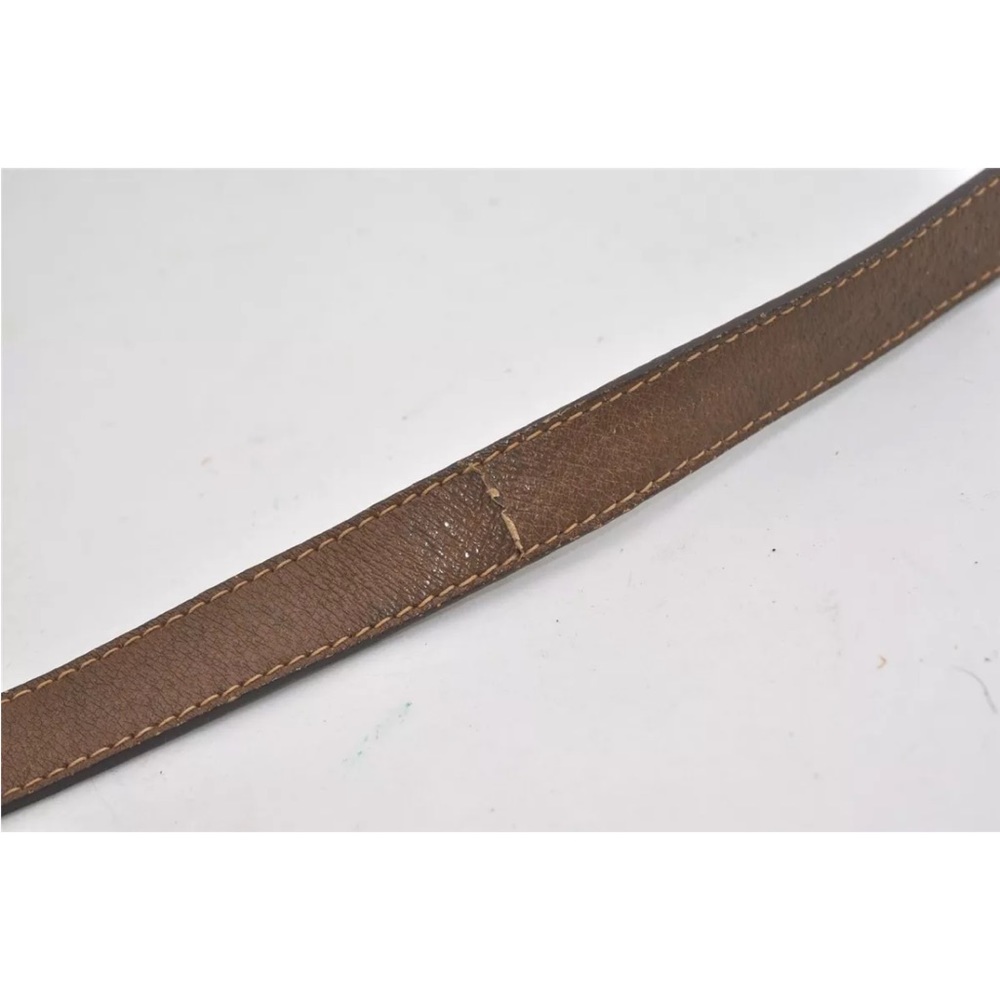 Authentic GUCCI Web Sherry Line Shoulder Cross Bag GG PVC Leather Brown 7169I - Picture 16 of 16